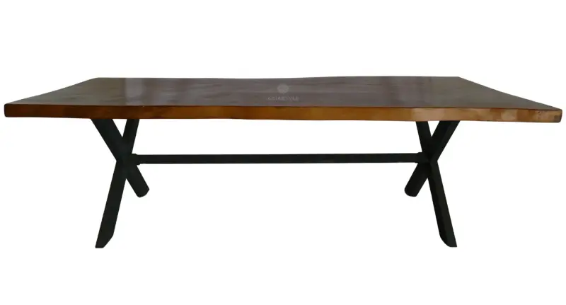 Artikelbild 4 des Artikels “Naturholz Tisch suar mit Metallbeinen, 280cm Länge, 120cm Breite, 83.5cm Höhe. Tischplatte 7cm dick “